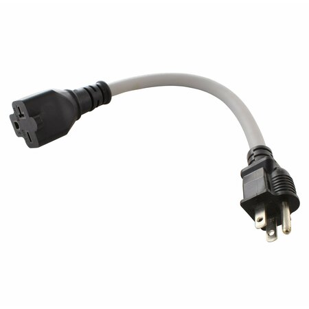 AC WORKS 1FT 12/3 EVSE Upgrade 15A EV Charging Adapter to NEMA 6-20R Connector EV515620-012